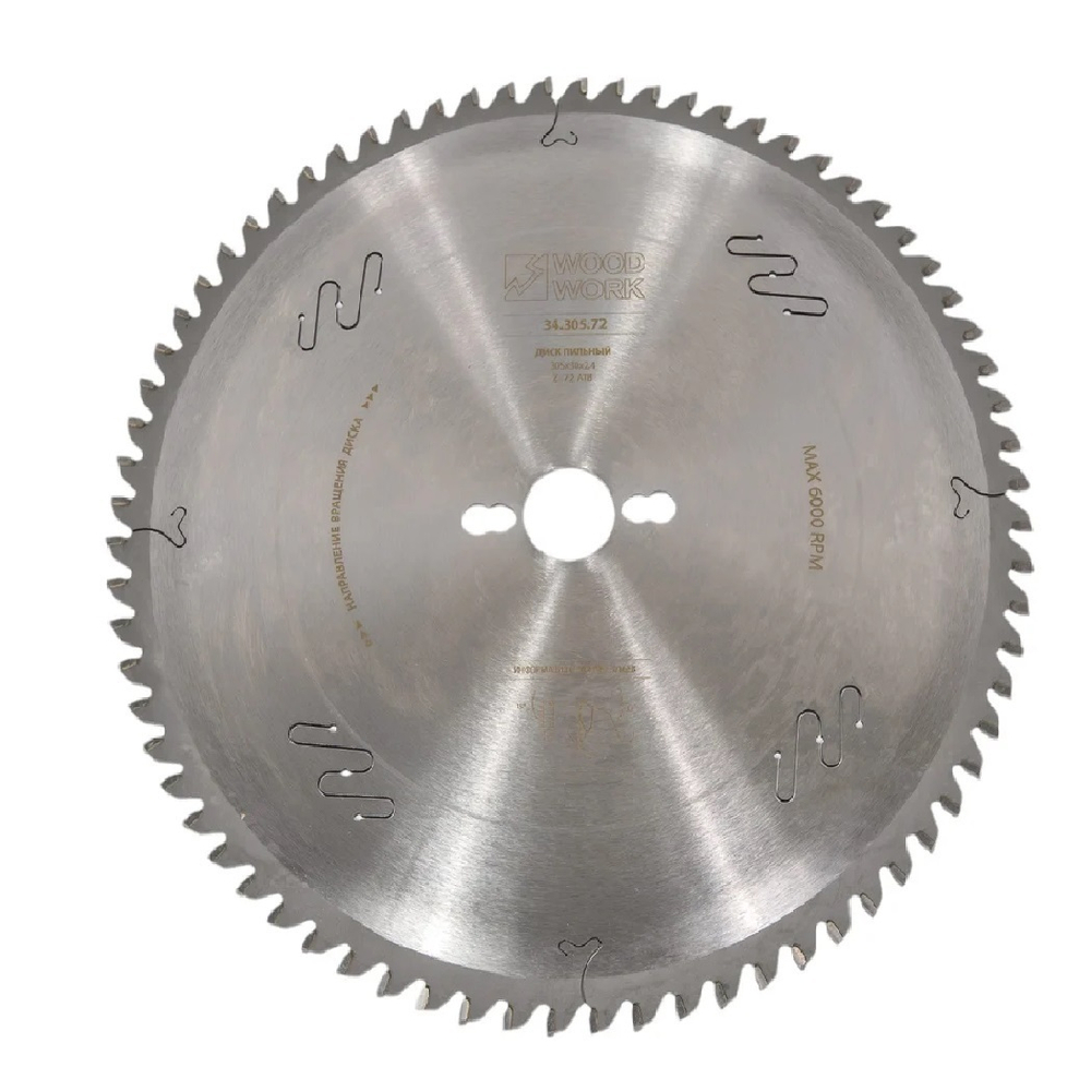 ХИТ! Пильный диск SUPERIOR для торцовочных станков 305 х 2,4 х 30H х 72T  ATB Woodwork 34.305.72