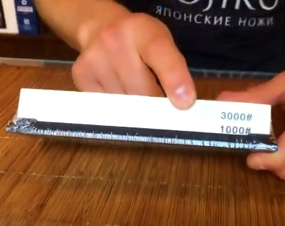 РАСПРОДАЖА ХИТ! Камень Точильный водный комбинированный на подставке 180 х 60 х 28 мм 1000 / 3000 грит Hatamoto Tojiro HT0960