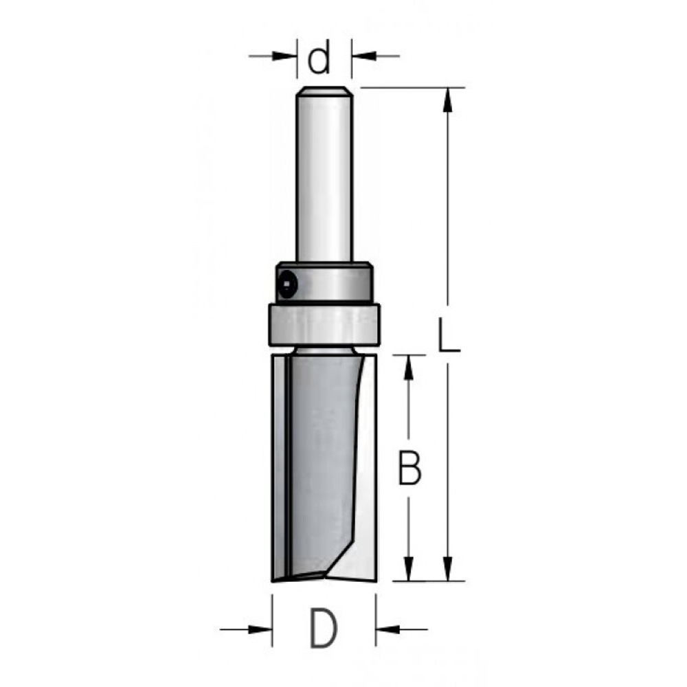 ХИТ! Фреза обгонная с верхним подшипником WPW 19x25x77x12 PF41902