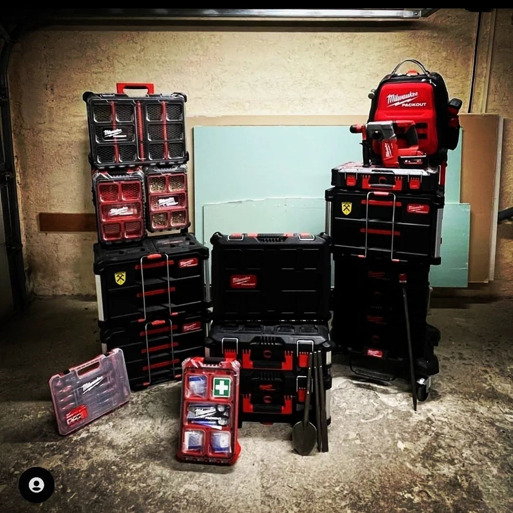 ХИТ! Набор 3 кейсов Milwaukee PACKOUT: Ящик на колесах + Большой ящик + Кейс 4932464244