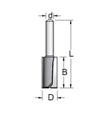 Фреза пазовая D 6 B 19 Z 2 хвостовик 8 WPW P230605