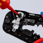 ХИТ! Пресс - клещи для штекеров RJ 45 "3 в 1" 190 мм   гнезд 1, 8-пин 8P8C, резка и зачистка кабеля KNIPEX KN-975113