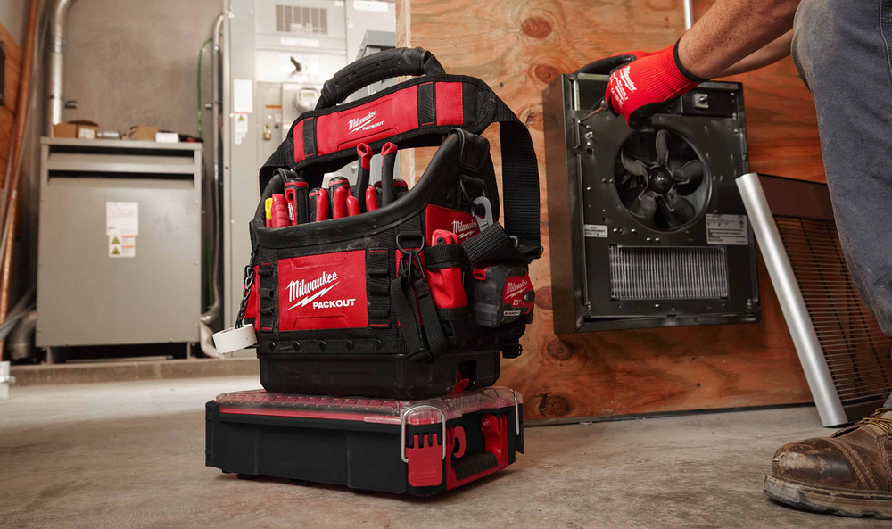 Новинка! Сумка для инструмента PRO открытая 25 см, 35 карманов PACKOUT пустая MILWAUKEE 4932493622