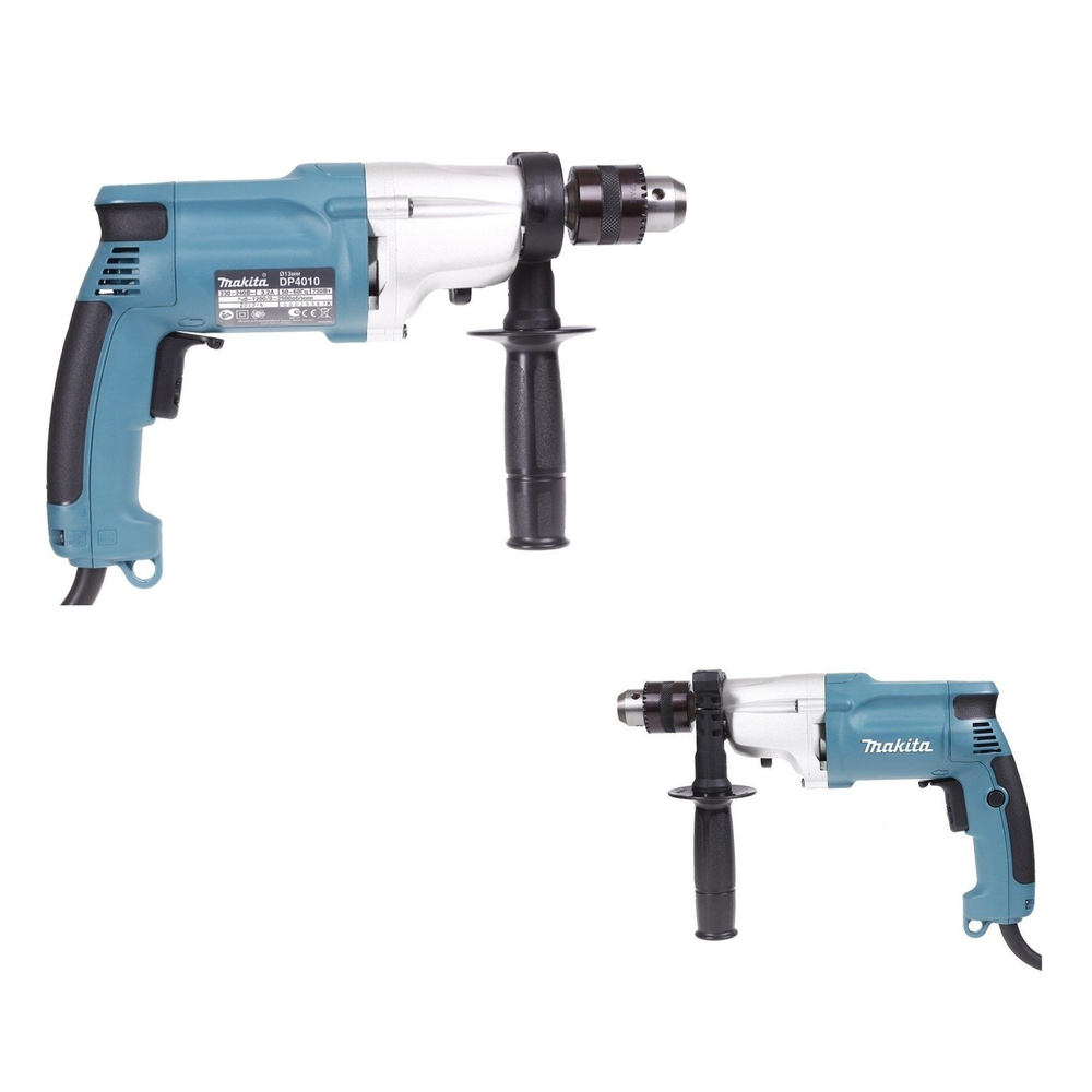 ЛЕТО ВЫГОДНЕЕ! Дрель сетевая Makita DP 4010 0,72 кВт 220 В, Двухрежимная, D сверления дерево 40 мм, металл 13 мм DP4010