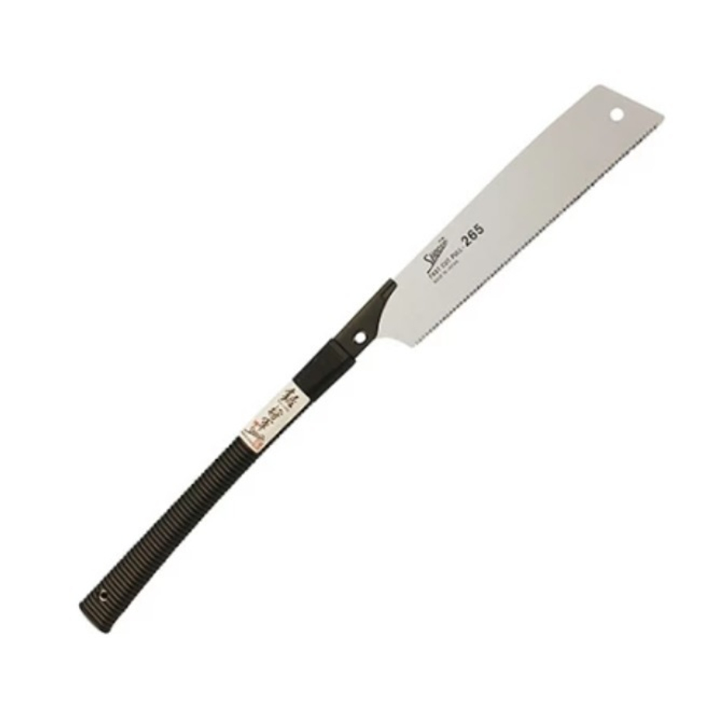 Новинка! Японская пила столярная безобушковая Kataba Cross Cut Saw 265 мм, прямая пластиковая рукоять Shogun М00009196