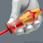 АКЦИЯ WERA! Отвертка диэлектрическая крестовая Pozidriv Kraftform Plus 165 i PZ VDE, PZ 3 / 150 мм, 006166 WERA WE-006166