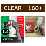 Новинка! Краскопульт профессиональный ANI 160 Plus CLEAR с отталкивающим покрытием PTFE и верхним пластиковым бачком 0,6 л, дюза 1,4 AH1505187A