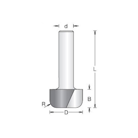 Новинка! Фреза плоское дно по шаблону D 19,1 x 16  L 67 подшипник хвостовик 12 WPW RB19032