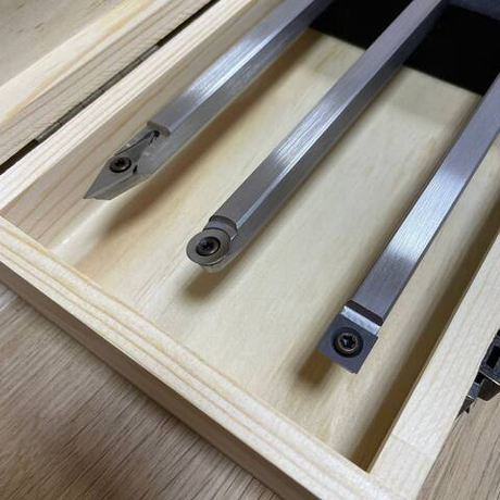 СКИДКИ ЧЕРНАЯ ПЯТНИЦА! Комплект токарных резцов 3 шт. со сменными твердосплавными ножами форма Круг, Ромб, Квадрат в кейсе Woodwork PWT-300