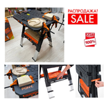 РАСПРОДАЖА СУПЕР ХИТ! Складной Верстак 787мм х 535 мм и Козлы 2 в 1 со струбцинами EZ-HOLD 2 шт и Упорами 4 шт PONY JORGENSEN 60P