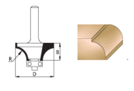 Фреза радиусная R8 D28,6 B13,5 подшипник хвостовик 12 WPW RW08002