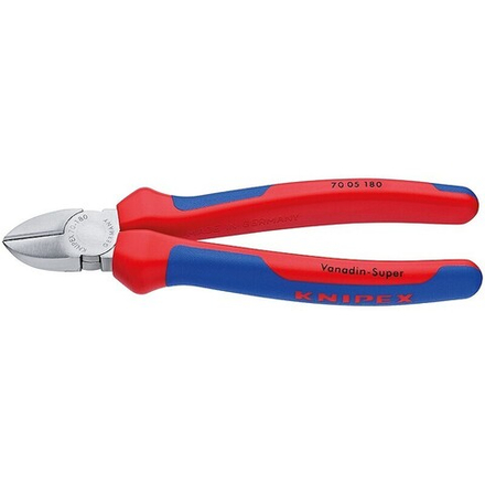 Кусачки диагональные 180 мм (БОКОРЕЗЫ) хром, 2-комп ручки 70 05 180 KNIPEX KN-7005180