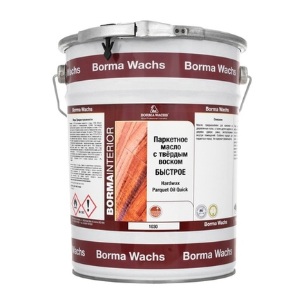 ЗИМНИЕ СКИДКИ! Масло с твердым воском ПАРКЕТНОЕ HARDWAX PARQUET OIL 1030 прозрачное 5 л для внутренних работ Borma 4952-HW