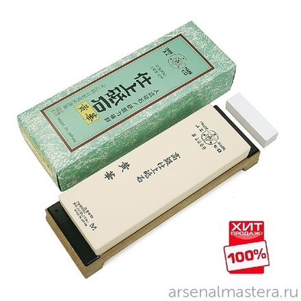 ХИТ! Заточной абразив японский 3000 grit Suehiro New Cerax 206 х 73 х 23 мм на подставке с нагурой MT 3000 Sharpening Stone 3000 М00013151