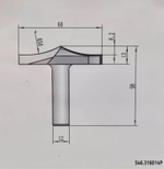 ХИТ! Фреза профильная Волна 1 по древесине, фанере D 60 x 12 x 54 S 12 PROCUT 546.316014P
