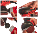 Новинка! Электрическая эксцентриковая шлифовальная машина ручная Milwaukee ROS 125 E 300 Вт эксцентриковая 125 мм 5", шлифовка дерева, металла, пластика, в сумке 4933433180