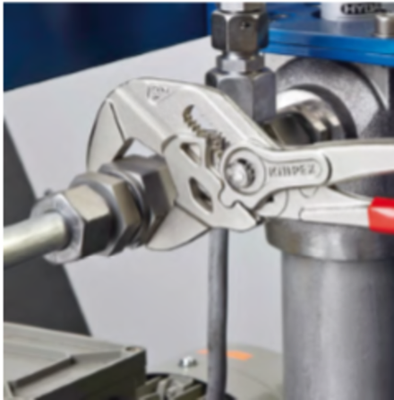 Ключ клещевой переставной - гаечный ключ 250 мм, зев 52 мм, фосфатированные, 2-комп ручки, SB KNIPEX KN-8602250SB