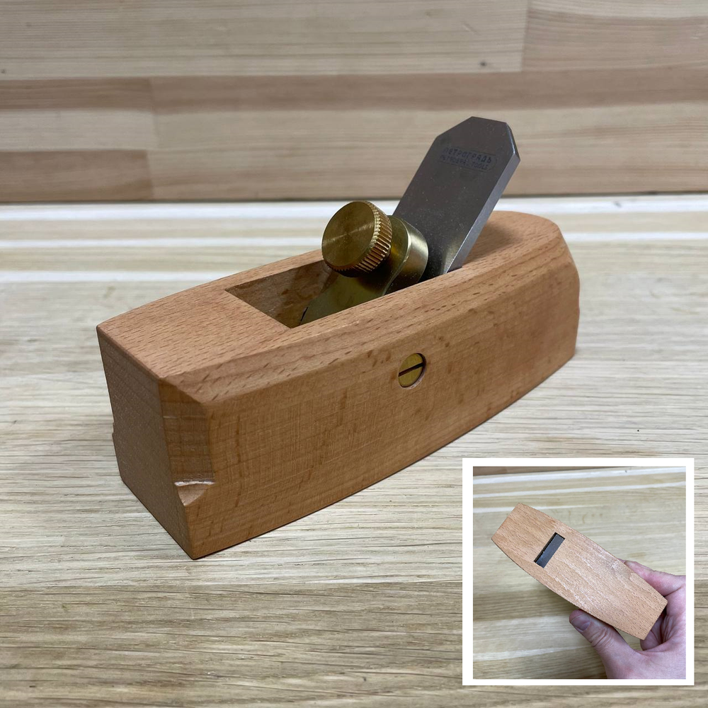 Рубанок традиционный фартучный ПЕТРОГРАДЪ 150 x 45 мм лезвие 30 мм М00015805