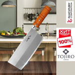 ХИТ! Японский Кухонный Нож топорик Цай-Дао Fuji Cutlery Special series длина лезвия 175 мм сталь Мо-V рукоять дерево заточка 3000 Tojiro FA-70
