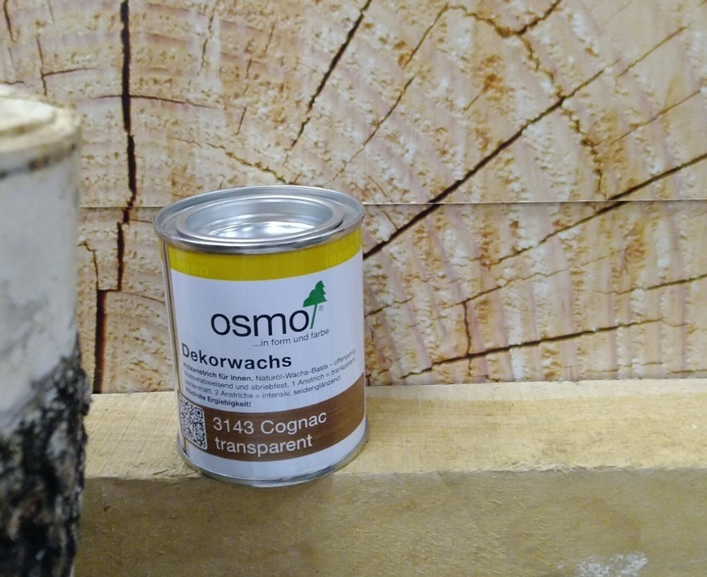 ХИТ! Цветное масло OSMO 3143 Коньяк 0,125 л Dekorwachs Transparent Tone для внутренних работ Osmo-3143-0,125 10100270
