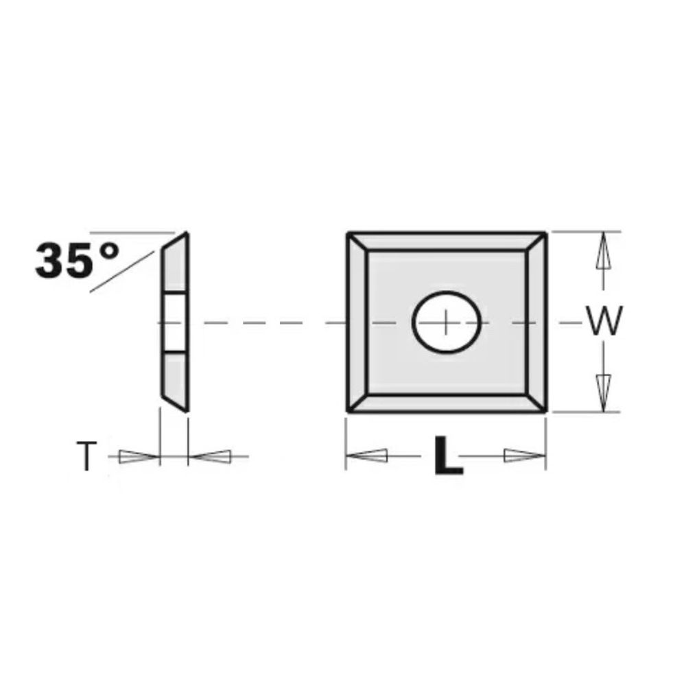 Нож твердосплавный 12 x 12 x 1,5 KCR08 / CTK FC / CMT 790.120.00