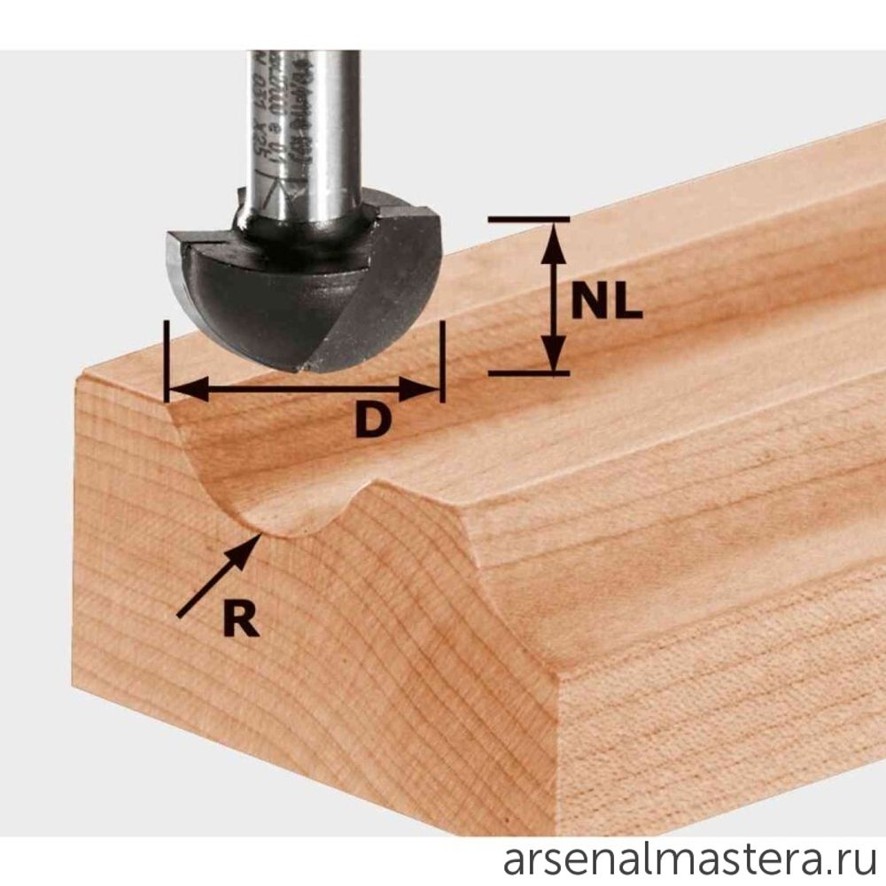 Фреза FESTOOL для изготовления желобка HW S12 D30/20/R15 491104
