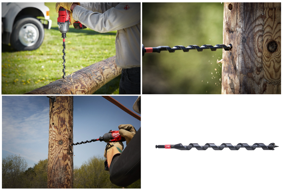 Новинка! Спиральное сверло по дереву, удлиненная серия Milwaukee IAD 26 X 460 мм, хвостовик 11 мм Hex GEN II 48136766