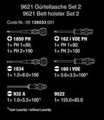 АКЦИЯ ИЮНЬ 2026! Набор отвёрток 8 предметов Wera 9621 SET 2 Kraftform Ball-Grip, PH 1x80 мм, PH 2x100 мм, SL 1x6x100 мм, SL 1x5.5x100 мм, PH 1x80 мм, PH 2x100 мм, SL VDE 0.6x3.5x100 мм, в поясной сумке из 5 отделений WE-136033