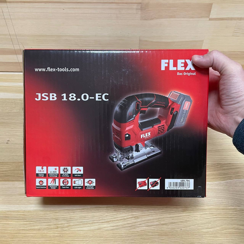 Новинка! Аккумуляторный лобзик 18 В JSB 18.0-EC C FLEX 489794