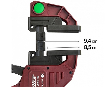 ХИТ! Струбцина быстрозажимная MAXI Quick Piher 125 х 9.4 см 3000N усилие до 300 кг 52696 М00020201