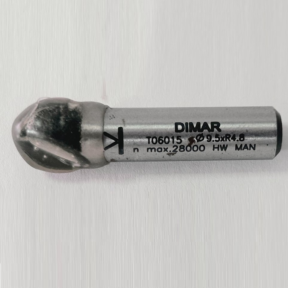 Фреза галтель Z 2 D 9,5 R 4,8 B 6,37 L 56 Хвостовик 8 WP WoodPecker DIMAR T06015