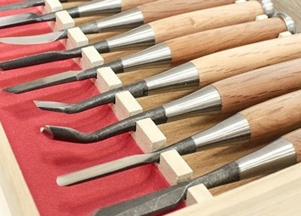 Набор 10 шт профессиональных японских резцов Akatsuki в деревянной подарочной коробке MT AKATSUKI-10 М00010466