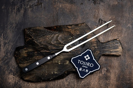 ХИТ! Вилка для мяса Hatamoto серия Cuisine сталь AUS-8, длина 305 мм Tojiro H024