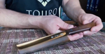 Новинка! Нож японский Кухонный Поварской Накири Kanetsugu для шинковки овощей и зелени Special Offer, длина лезвия 165 мм, сталь AUS-8 / SUS410, 3 слоя, рукоять розовое дерево, заточка 5000 Tojiro 2007