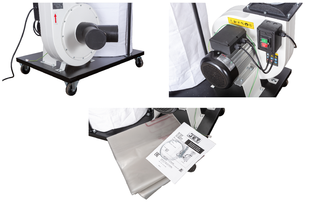 Новинка! Вытяжная установка / Стружкоотсос JET DC-1200M 220 В 1,5 кВт, объем 150 л 10001057M