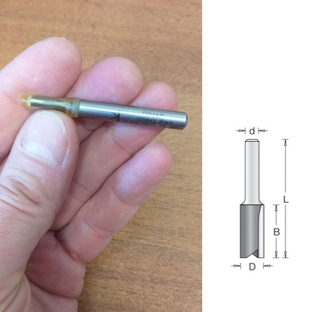 Фреза пазовая монолитная D 4 x 11 L 51 ZsoLid 2, хвостовик 6 DIMAR 1070043