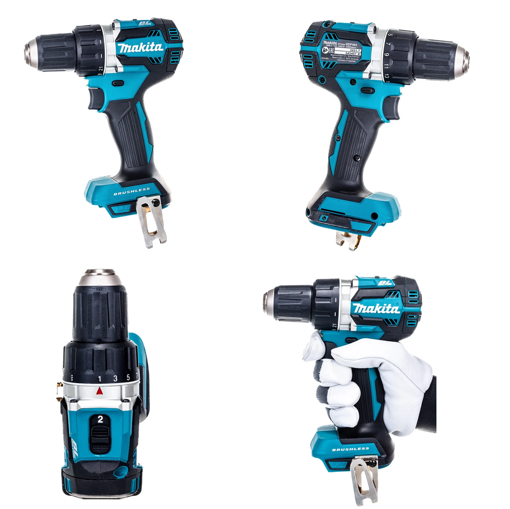 Новинка! Аккумуляторная дрель - шуруповерт Makita 18 В, Max D сверления металл 13 мм, дерево 38 мм DDF484Z
