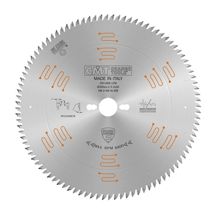 Диск пильный универсальный 300 x 30 x 3,0 / 2,5 10 градус 20 градус ATB Z 96 XTREME для багета на заусовочный станок CMT 285.596.12M
