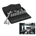 Новинка! Набор 28 предметов 8100 SA 8 Zyklop Metal Switch с трещоткой, реверс, 1 / 4 дюйм WERA WE-004018