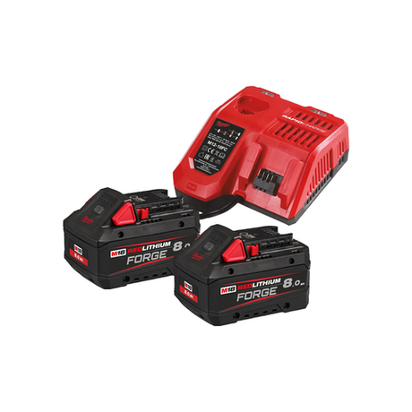 Новинка! Энергокомплект Milwaukee M18 FORGENRG-802: ДВА Аккумулятора M18 FB8 8.0 Ач FORGE, Зарядное устройство M12-18 FC 4933498612