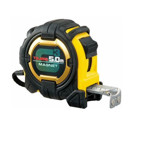 Новинка! Рулетка японская TAJIMA MAGNET L215Y 5 м / 25 мм с магнитным зацепом GM550MT