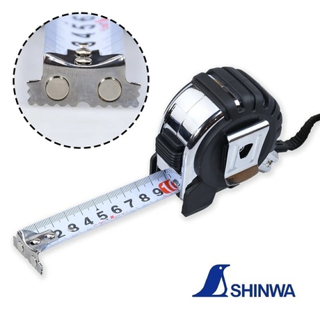 Рулетка Tough Gear SD 5.5 м, 25 мм, с магнитным зацепом, с петлёй Shinwa М00021645
