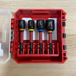 Новинка! Набор 4 предмета Насадки магнитные торцевые SHOCKWAVE хвостовик 1 / 4 дюйм HEX 7, 8, 10, 13 мм GEN II для шуруповертов с высоким крутящим моментом и импульсных винтовертов Milwaukee 4932492445