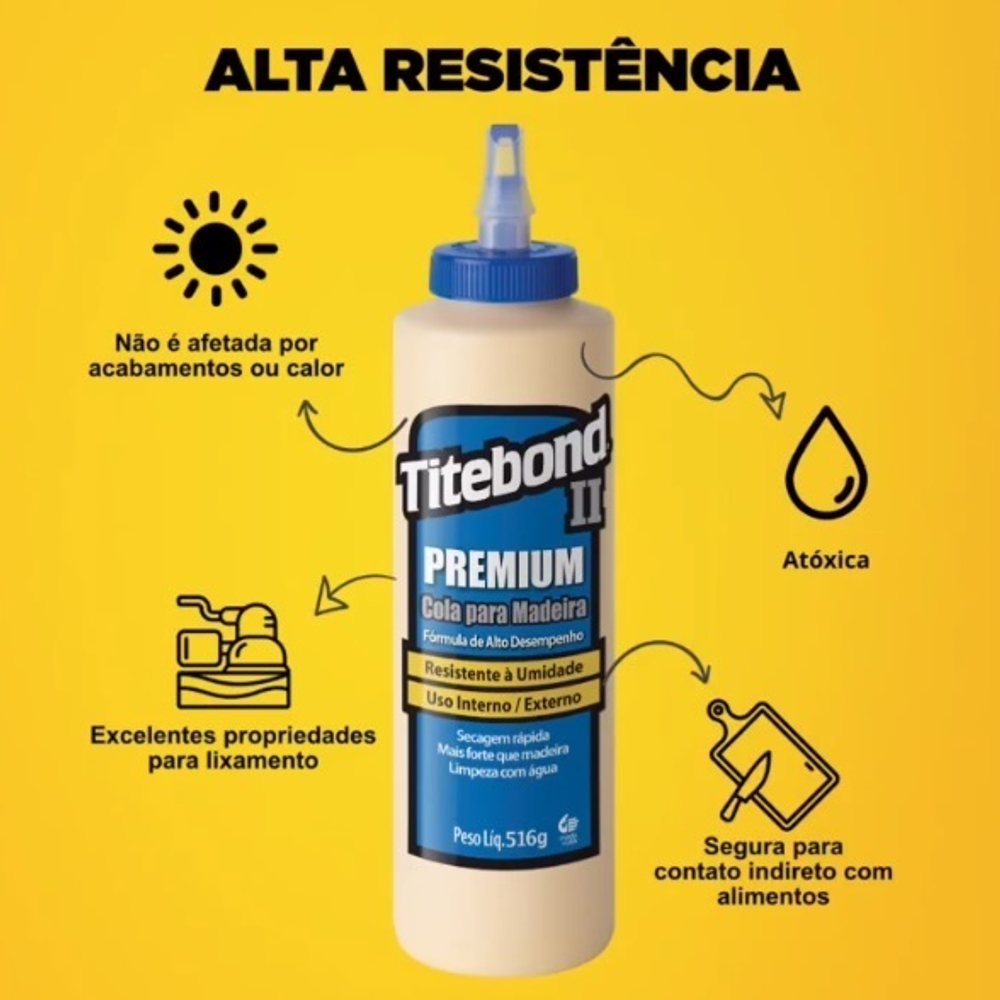ХИТ! Клей столярный влагостойкий TITEBOND II Premium Wood Glue 5005 кремовый 946 мл TB5005
