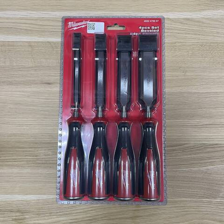 ХИТ! Набор плоских стамесок 4 шт 6, 12, 19, 25 мм Milwaukee 4932479897