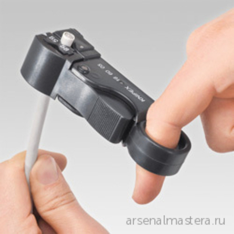 АКЦИЯ ЛЕТНИЕ СКИДКИ! Стриппер 105 мм для коаксиального кабеля, RG 58 / 59 / 62, SB KNIPEX KN-166005SB