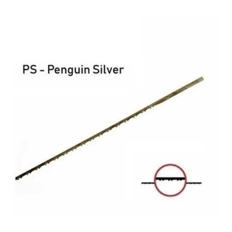 Новинка! Пилки лобзиковые быстрорежущие 12 шт Penguin Silver N 1, 0,28 х 0,65 х 130 мм, 28tpi для всех типов древесины, пластмассы, кости, гипса Flying Dutchman М00023822