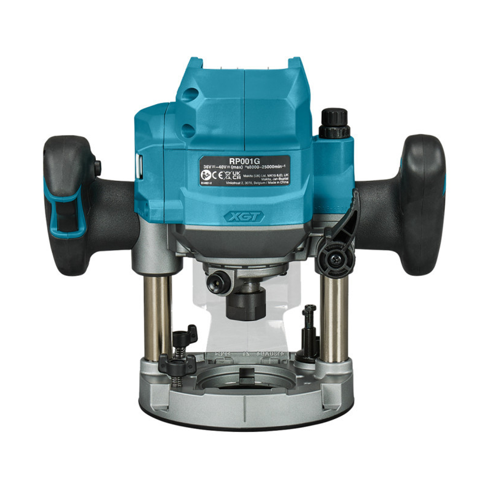 ЛЕТО ВЫГОДНЕЕ! Фрезер погружной аккумуляторный Makita XGT 40V BL AWS XPT, цанга 6, 8, 12 мм, глубина погружения 0-60 мм, 8000-25 000 об/мин, плавный пуск RP001GZ