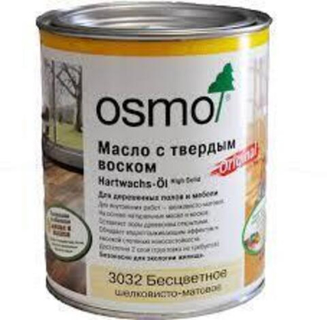 ХИТ! Масло с твердым воском Osmo 3032 бесцветное шелковисто-матовое 0,125 л Hartwachs-Ol Original для внутренних работ 10300006