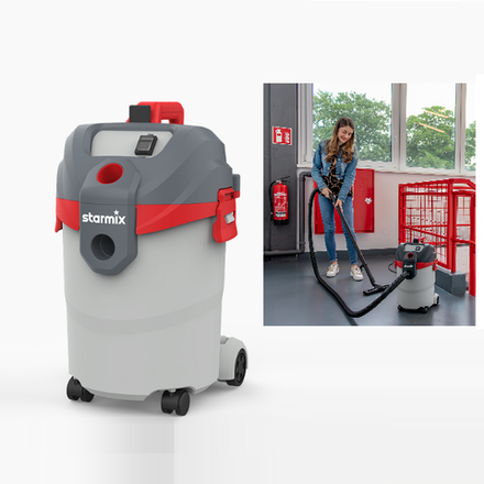 Новинка! Пылесос бытовой Starmix FLEXO PL 20-14, 1,4 кВт, 20 л, класс L, Многофункциональный для мастерской, гаража, стройки 110158